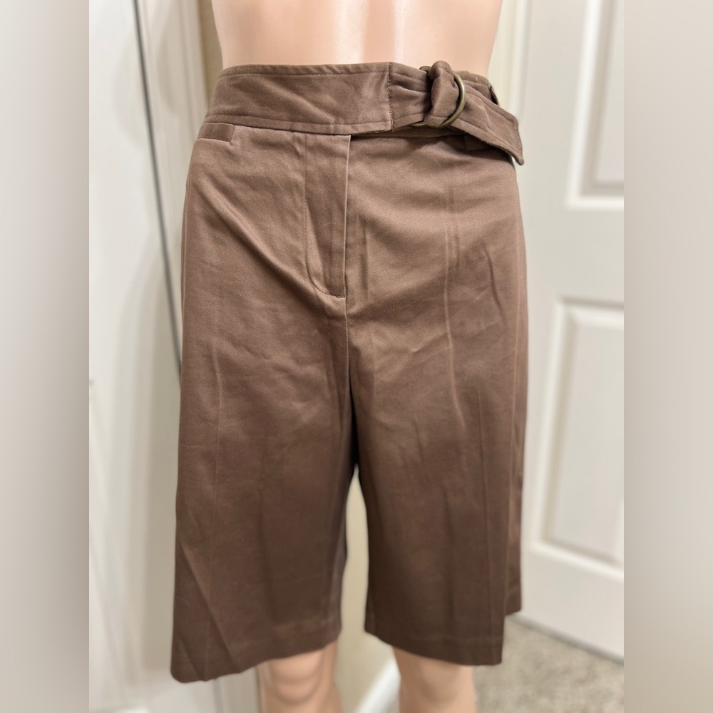 Dana Buchman Tan Women's Belted Bermudas